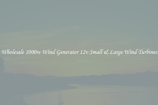 Wholesale 1000w Wind Generator 12v Small & Large Wind Turbines
