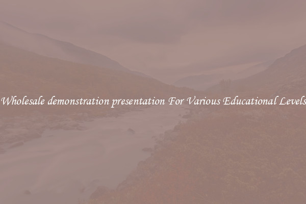 Wholesale demonstration presentation For Various Educational Levels
