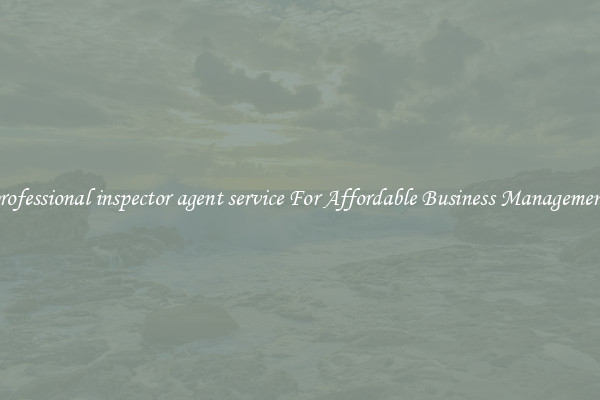 professional inspector agent service For Affordable Business Management