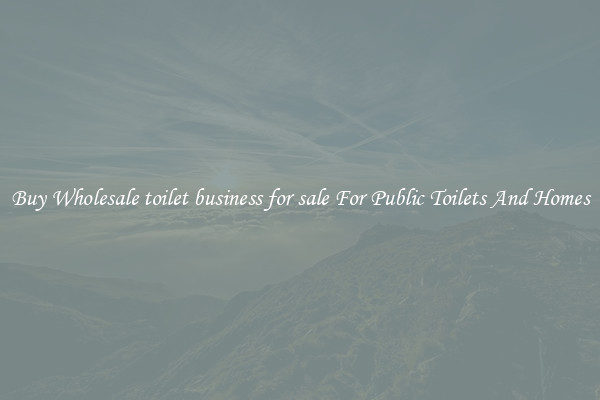 Buy Wholesale toilet business for sale For Public Toilets And Homes