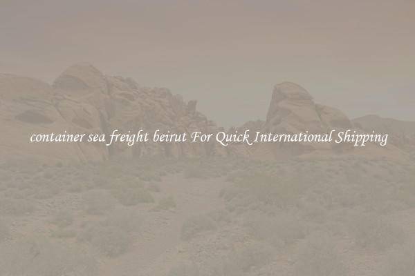 container sea freight beirut For Quick International Shipping