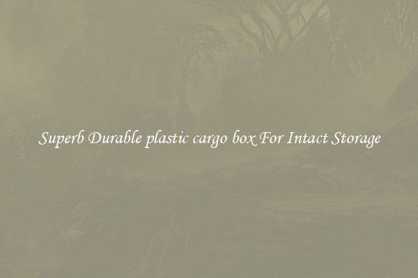 Superb Durable plastic cargo box For Intact Storage