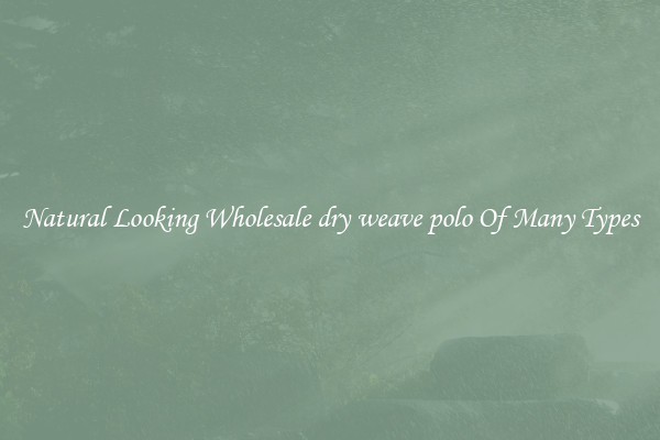 Natural Looking Wholesale dry weave polo Of Many Types
