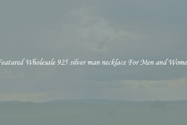 Featured Wholesale 925 silver man necklace For Men and Women